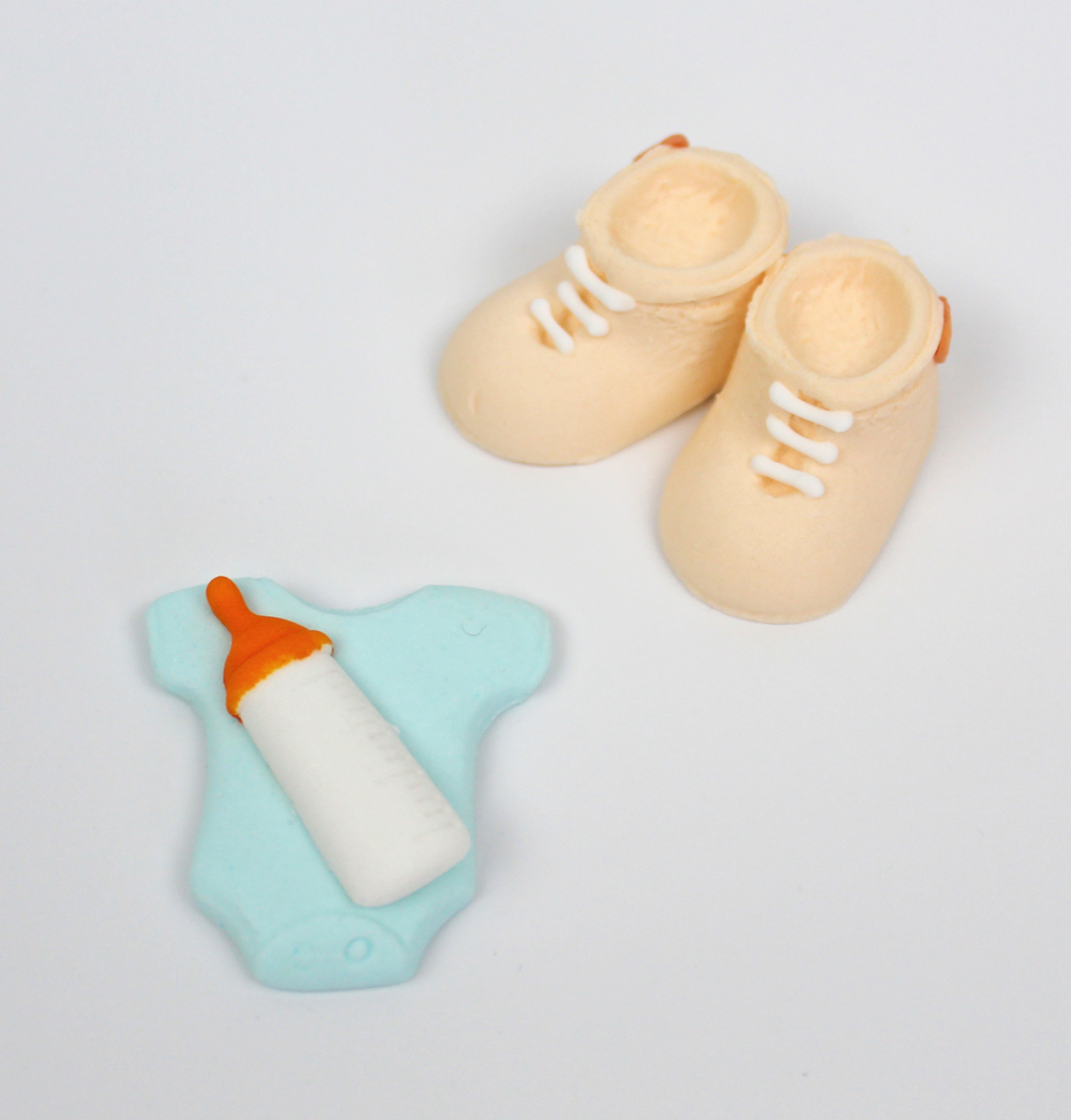 Tauftorte Deko Set blau-gelb