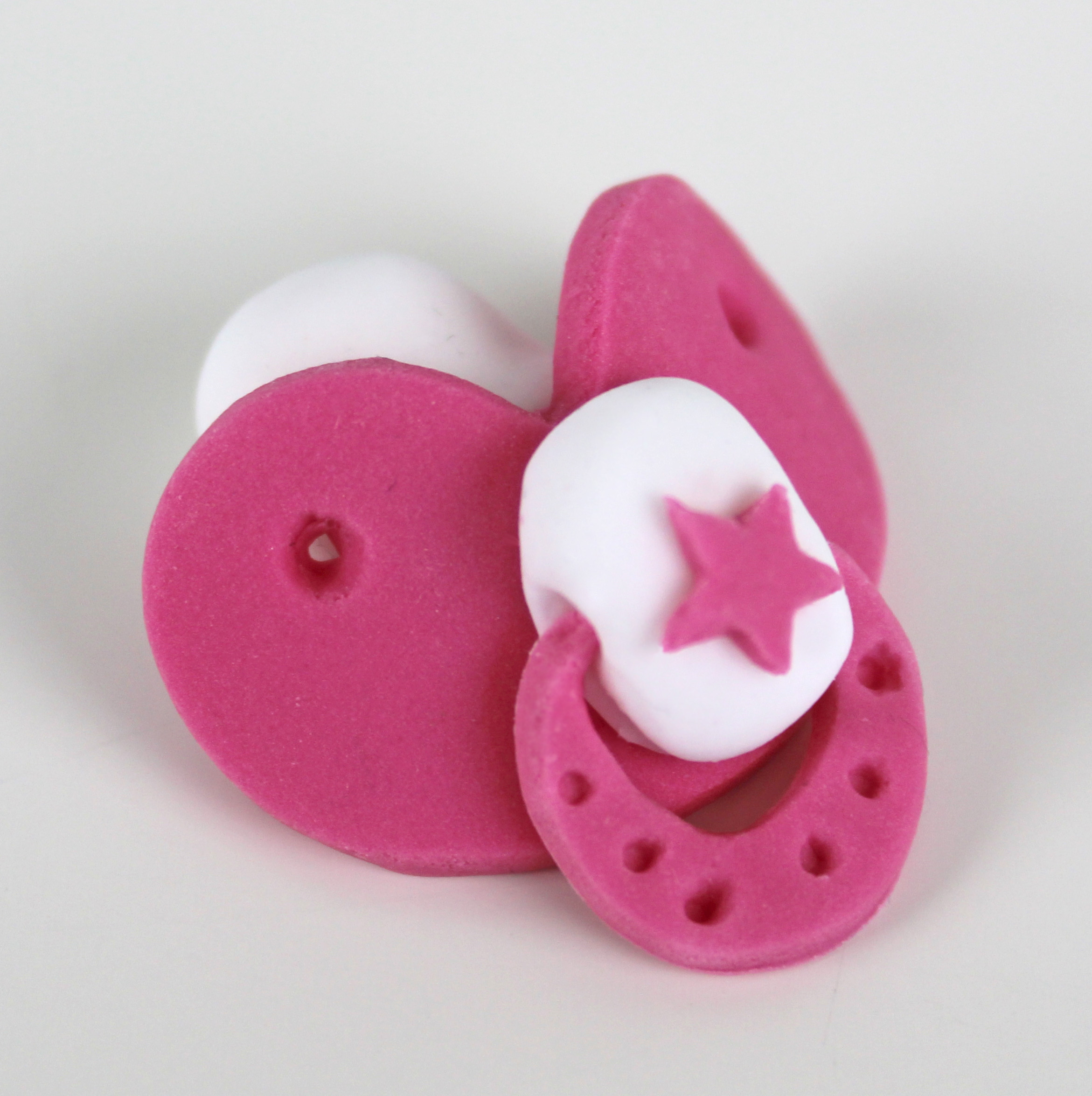 Schnuller rosa handgemacht mit Stern