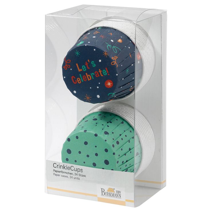 Cupcakeförmchen Crinkle Cups Happy Birthday 7cm