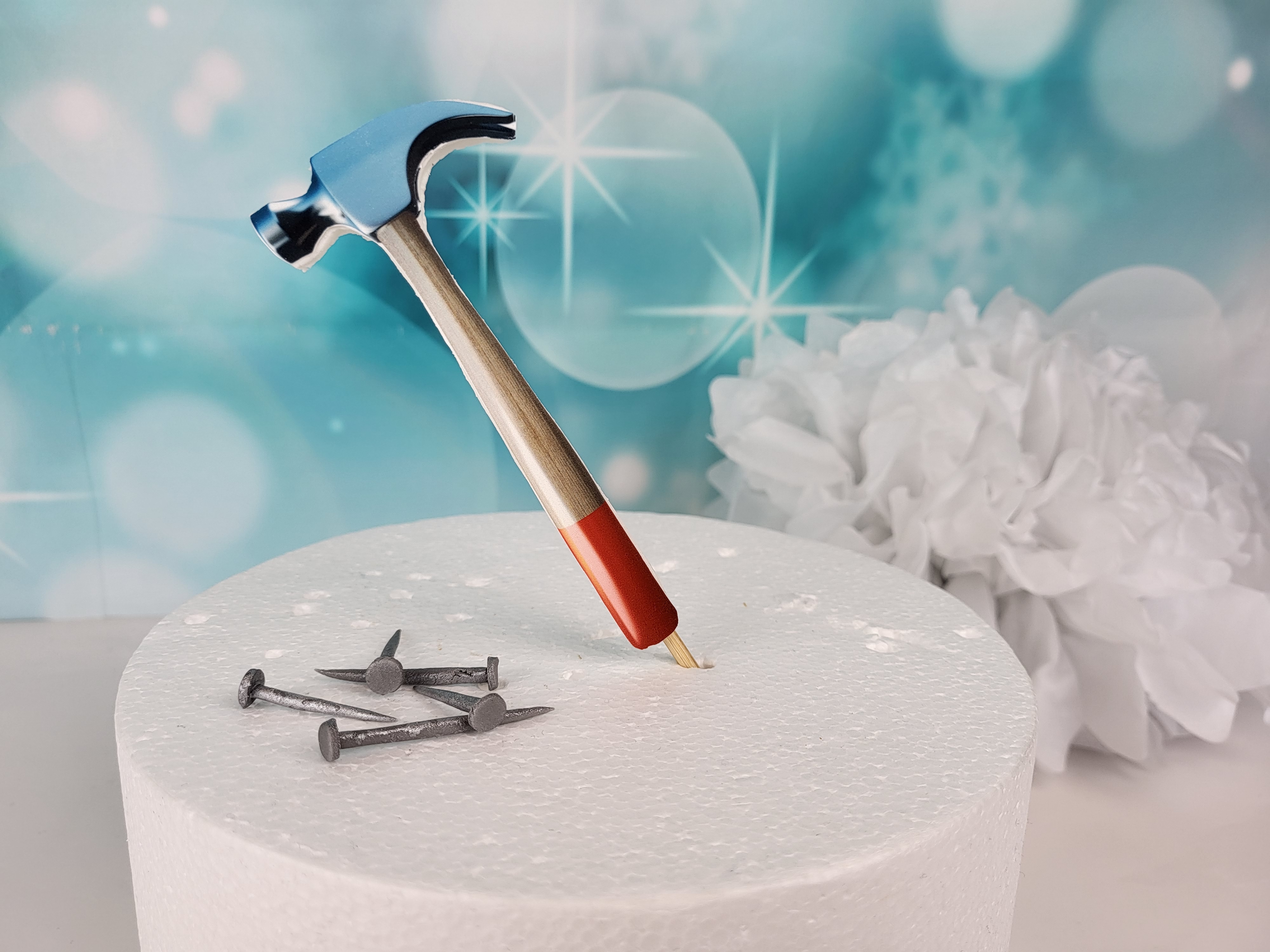 Cake Topper Set Hammer mit Nägel