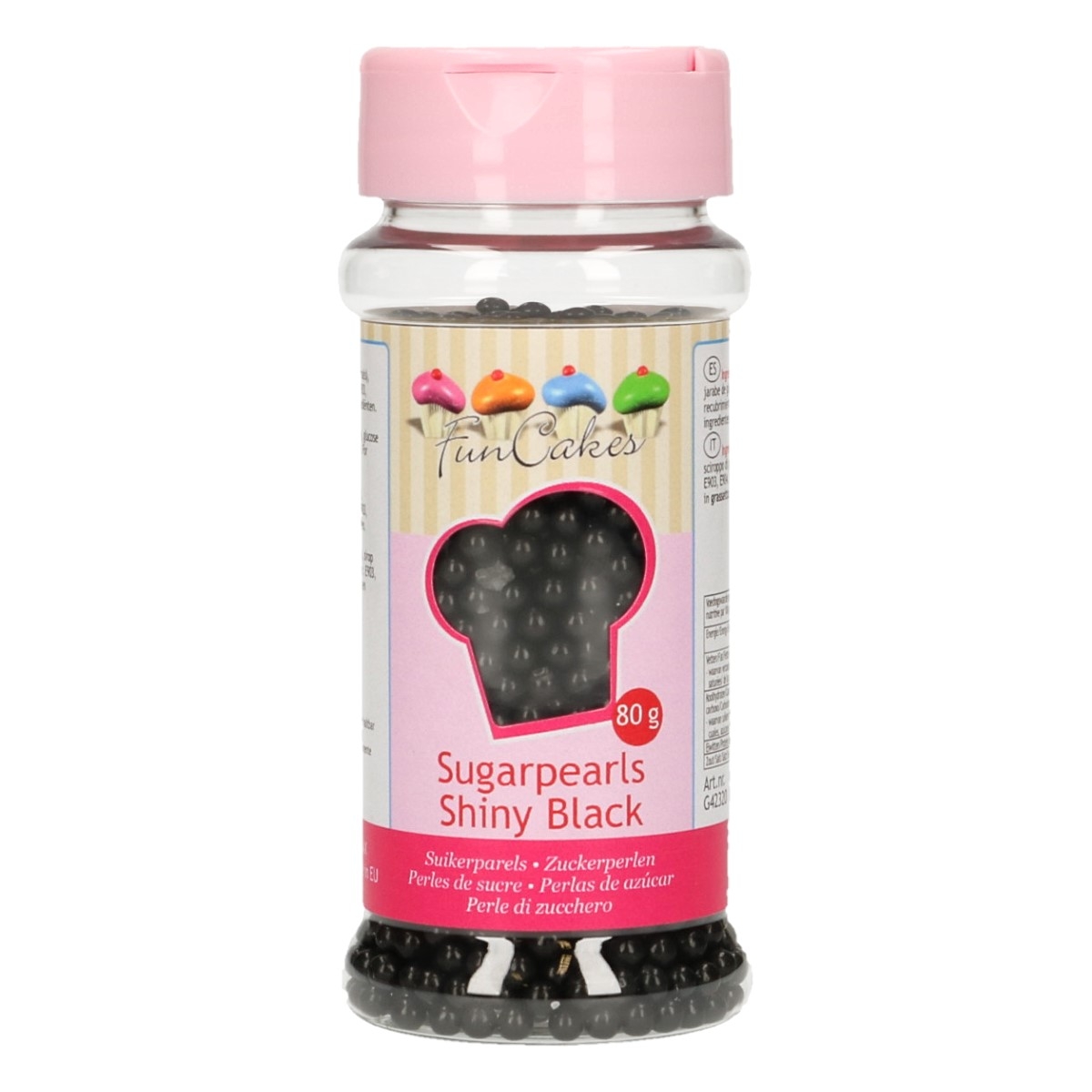 FunCakes Zuckerperlen Shiny Black 80g