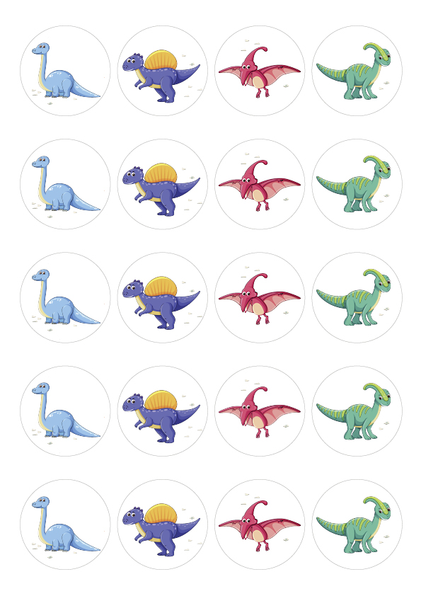 Muffinaufleger Dinos