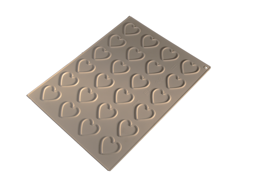 Silikonmatte Macarons Herzen 