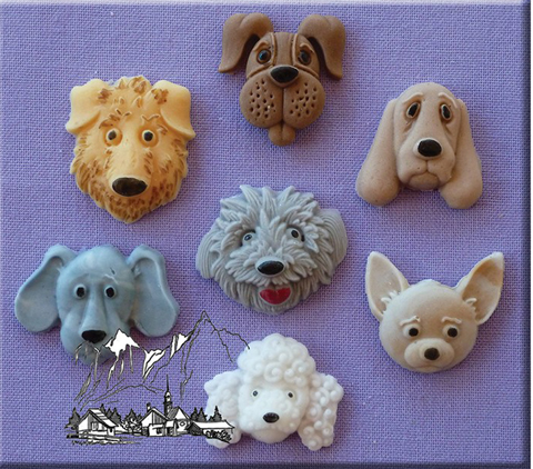 Silikonform Hundeköpfe