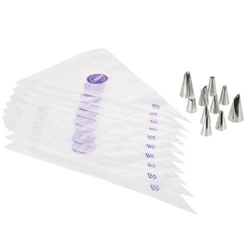 Wilton Buttercreme Dekorationsset | Tüllen & Spritzbeutel | 20 Teile