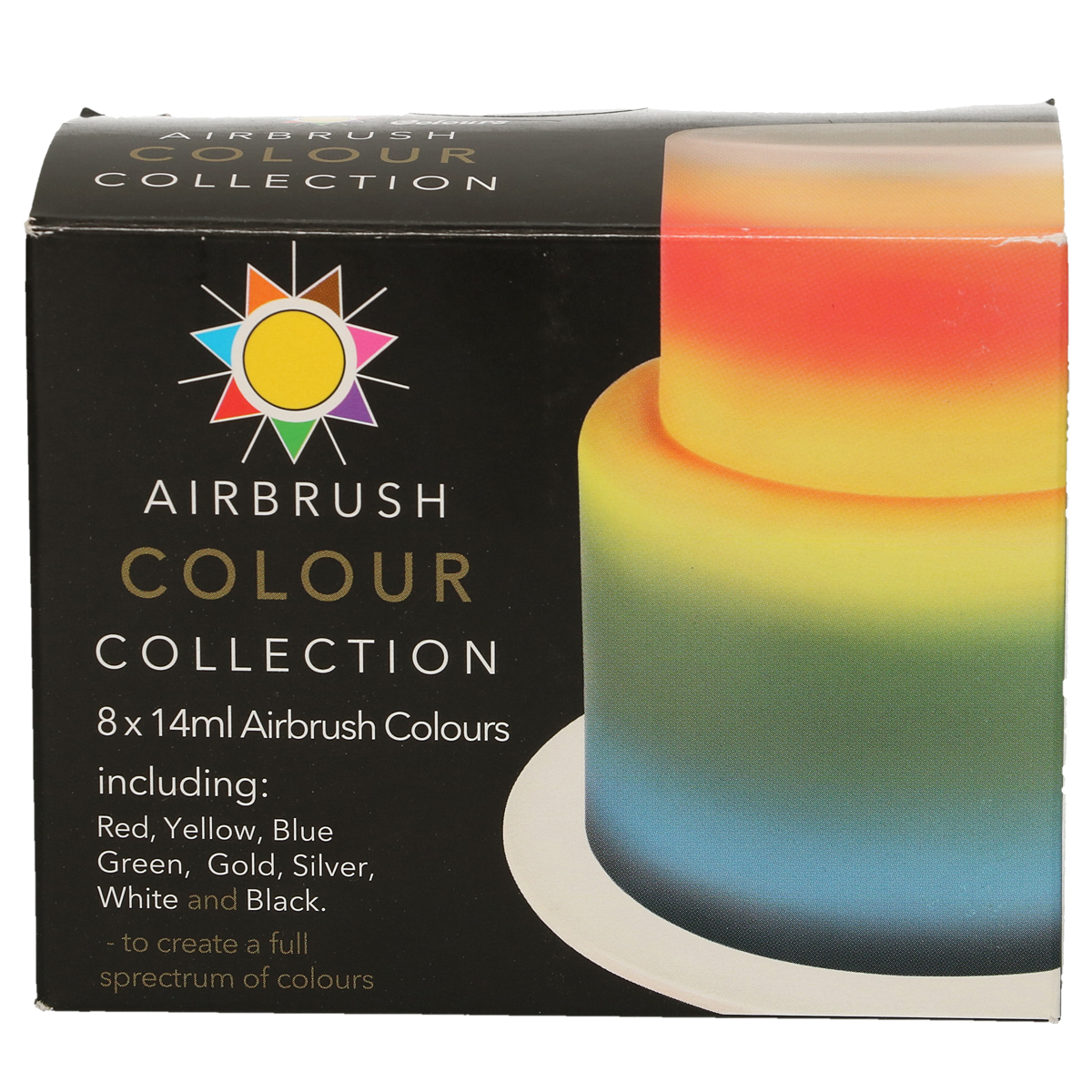 Sugarflair Airbrush Farben Set 8 Stk.