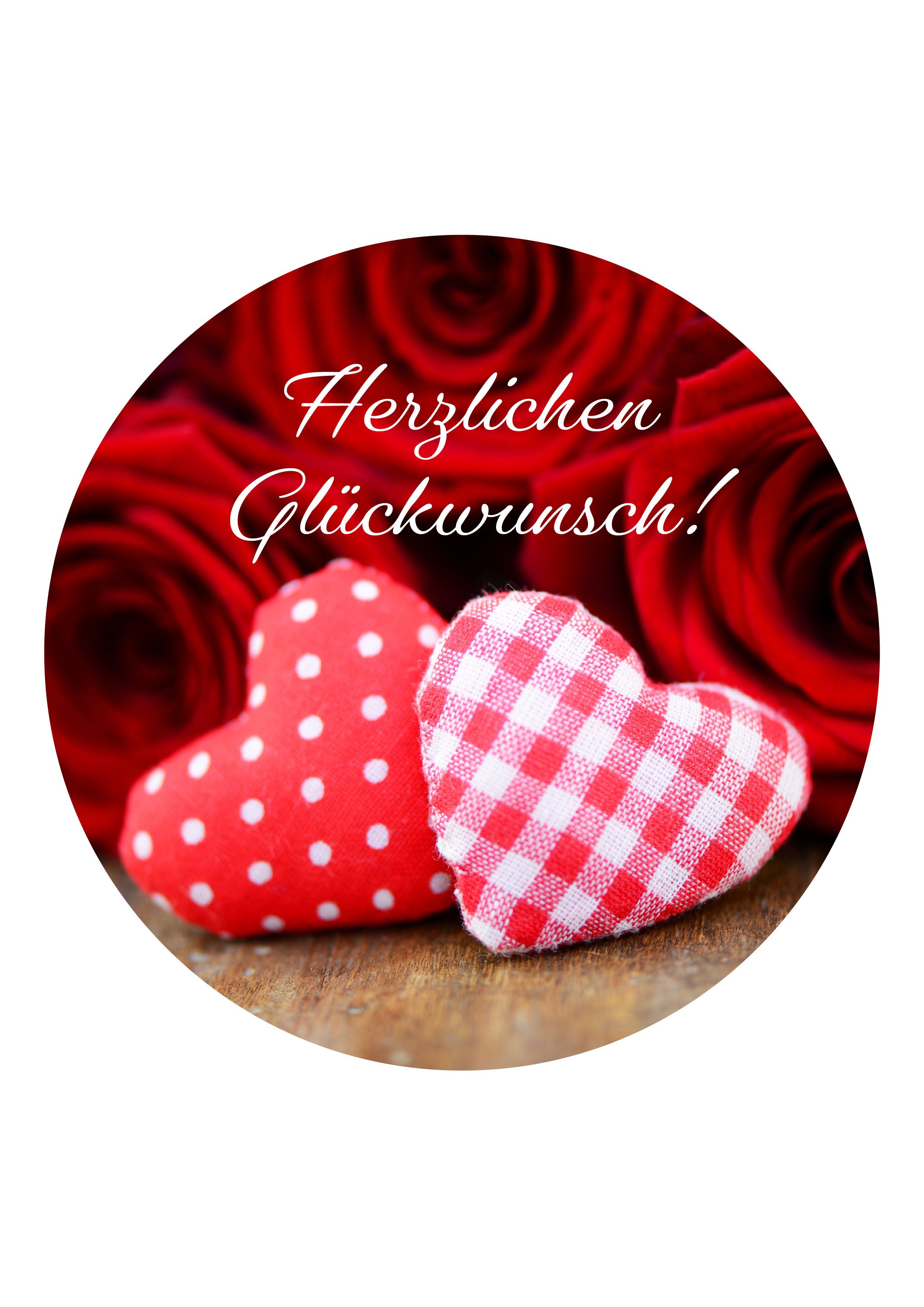 Tortenaufleger Herzlichen Glückwunsch 