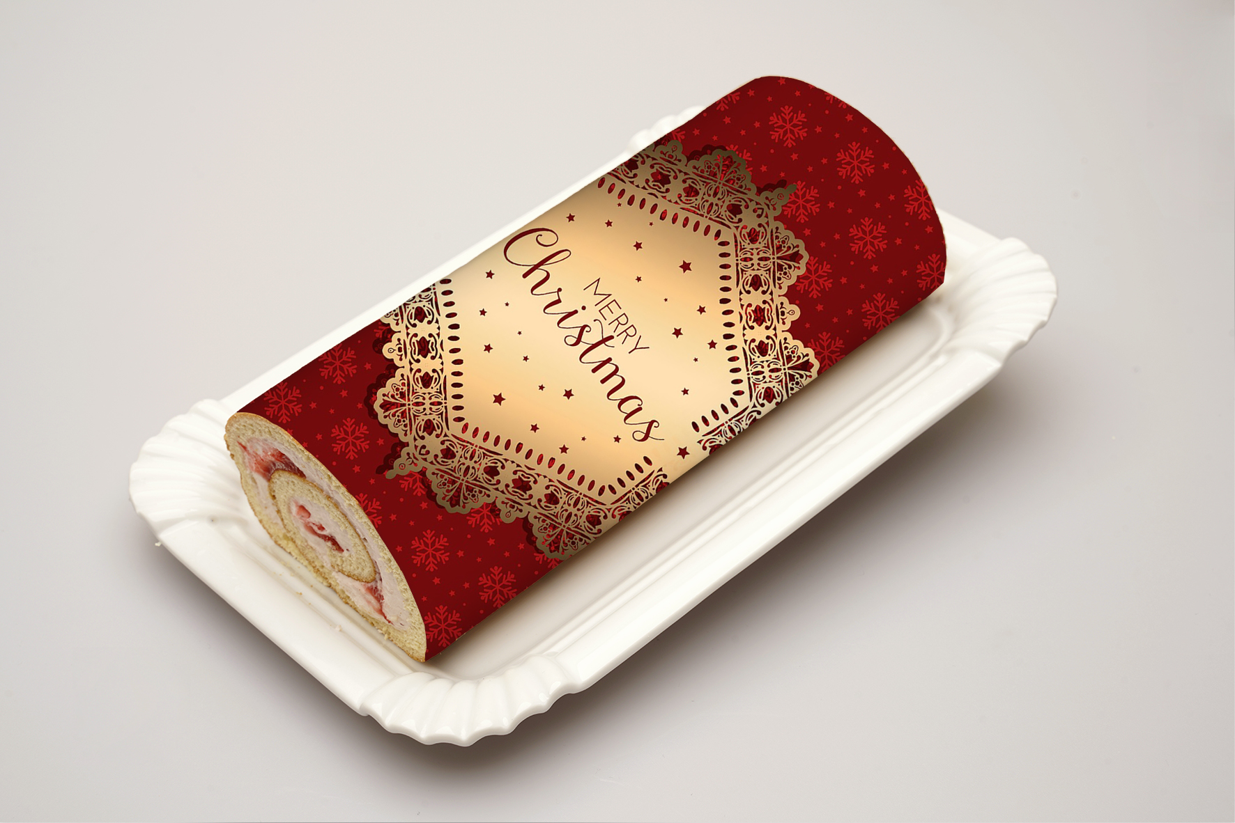 Rouladendekor Merry Christmas