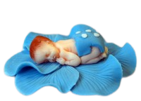 Zuckerfigur Baby blau