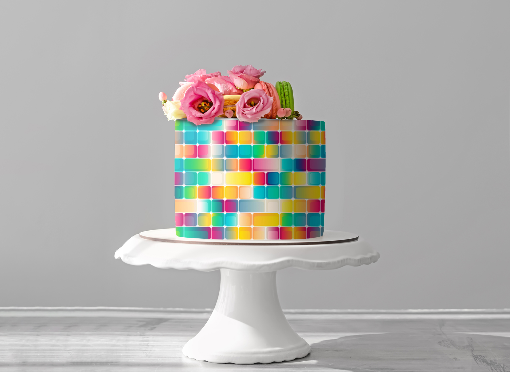 Deko Fondant Muster Quardate