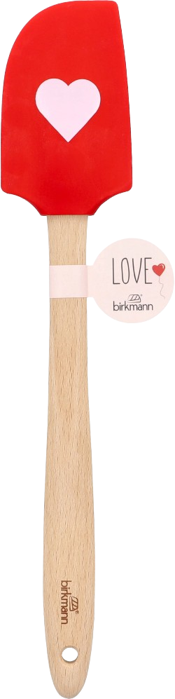 Teigschaber rot mit Herz