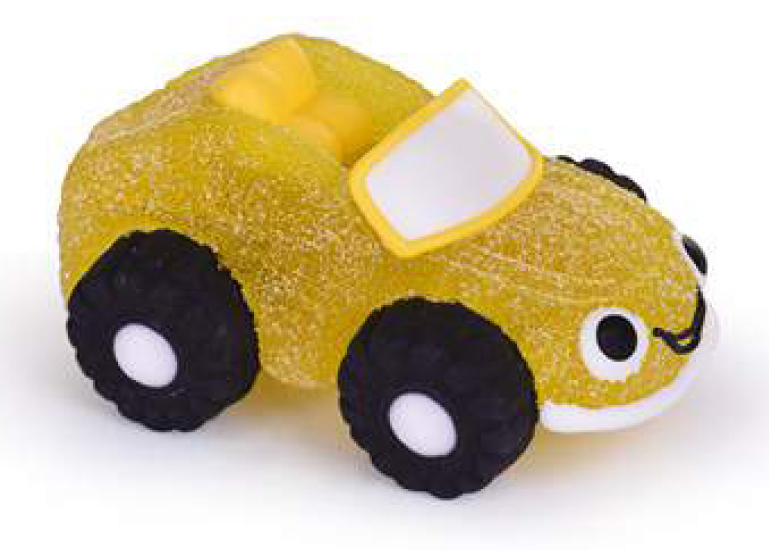 Auto/Fahrzeug gelb aus Gelee und Zucker
