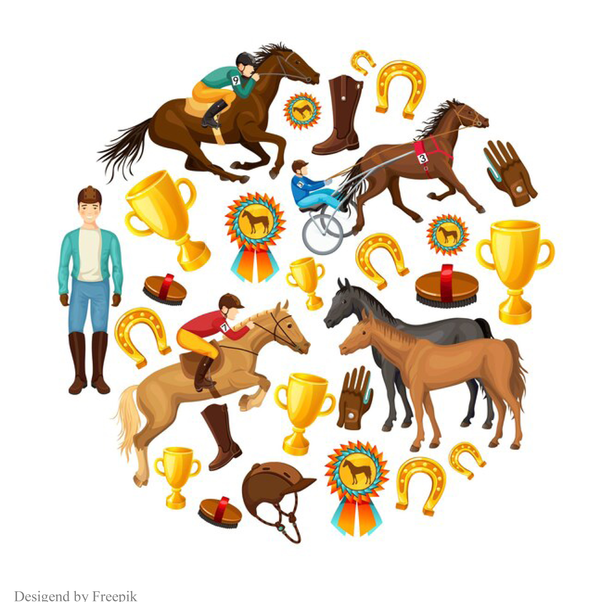 Tortenaufleger Pferde