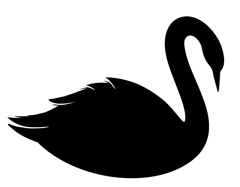 Pralinenaufkleber Sticker Schwan