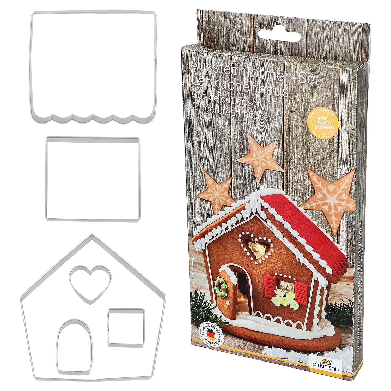 AUSSTECHFORMEN-SET LEBKUCHENHAUS EDELSTAHL | 6-TEILIG AUSSTECHFORMEN