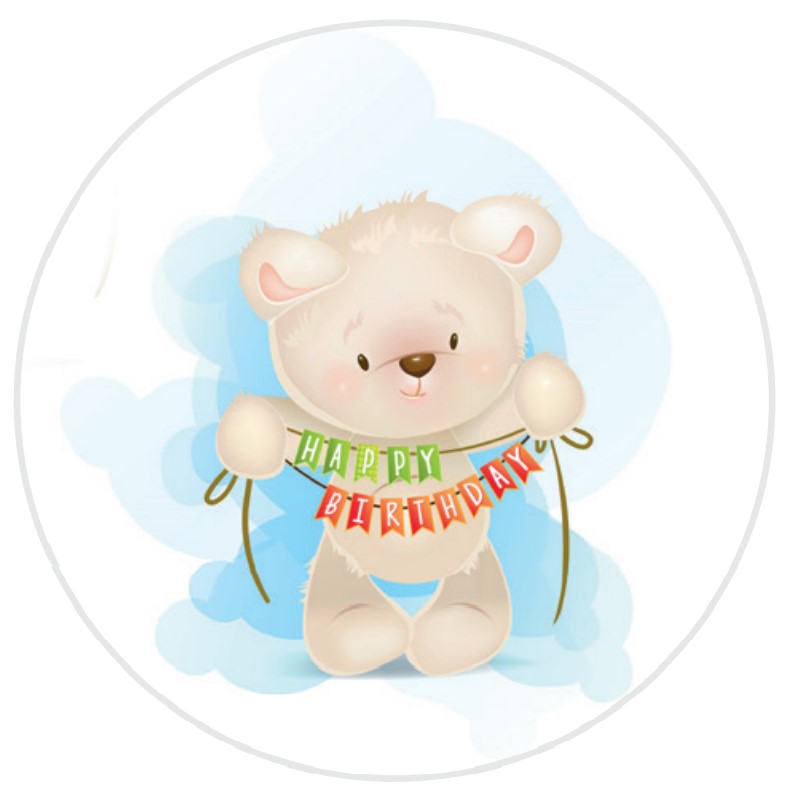 Muffinaufleger Bär Blau