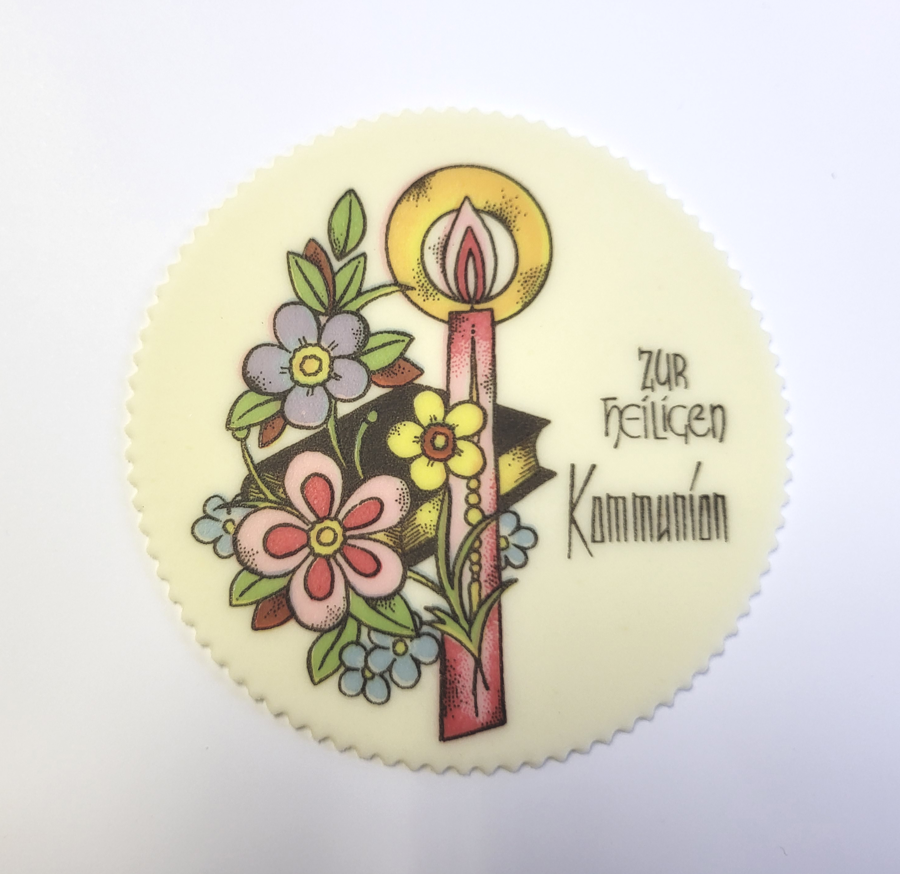 Zuckeraufleger Dekorschilder  Zur Kommunion Ø 10 cm