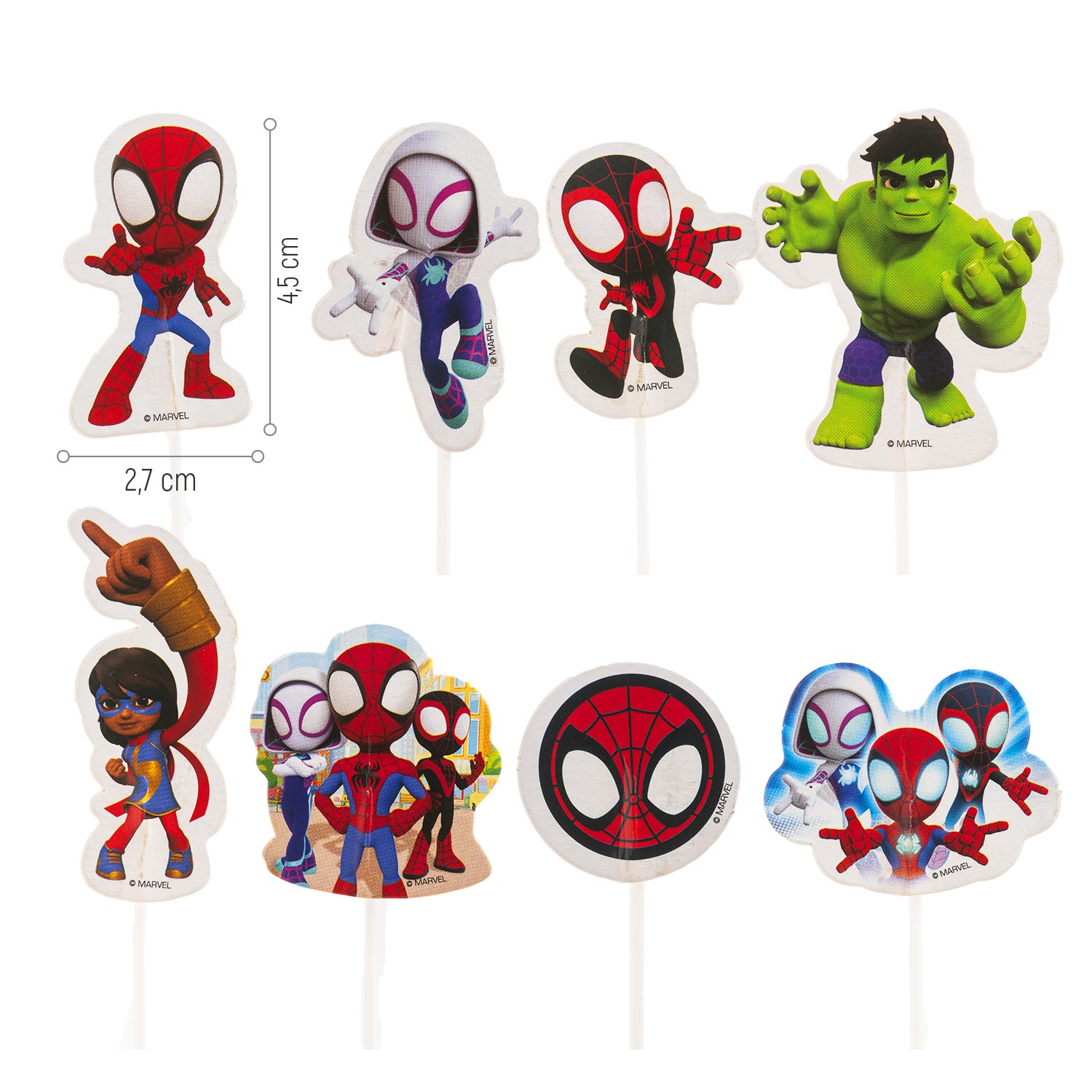 CAKE TOPPER 8 DESIGNS SPIDEY