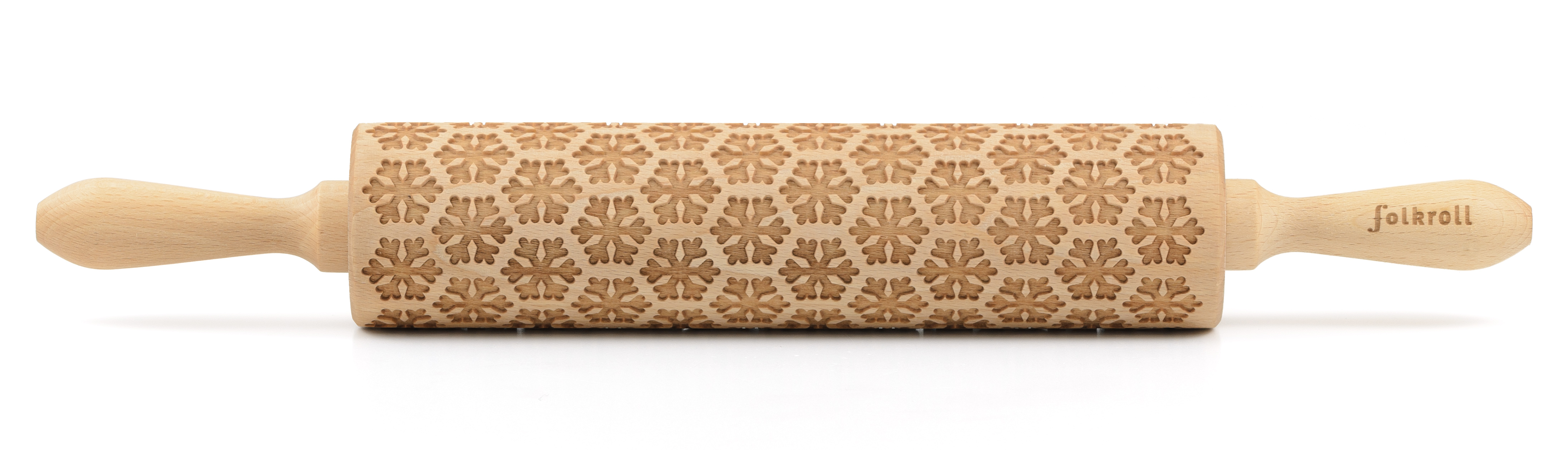 Teigrolle Schneeflocken, Motivroller groß