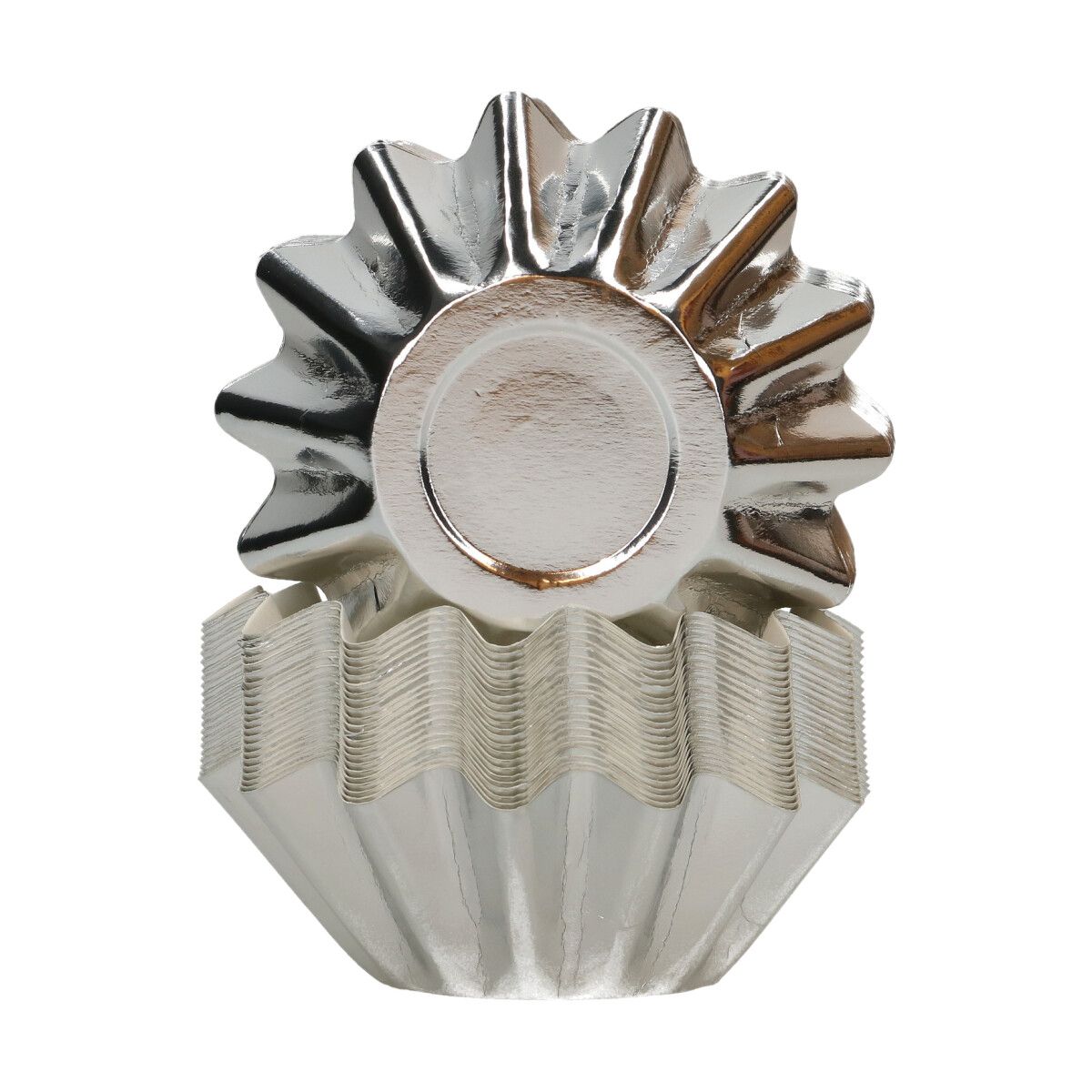 Bloom Backförmchen - Metallic-Silber pk/48