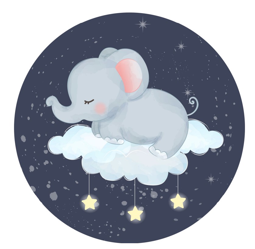 Muffinaufleger Elefant mit Sterne