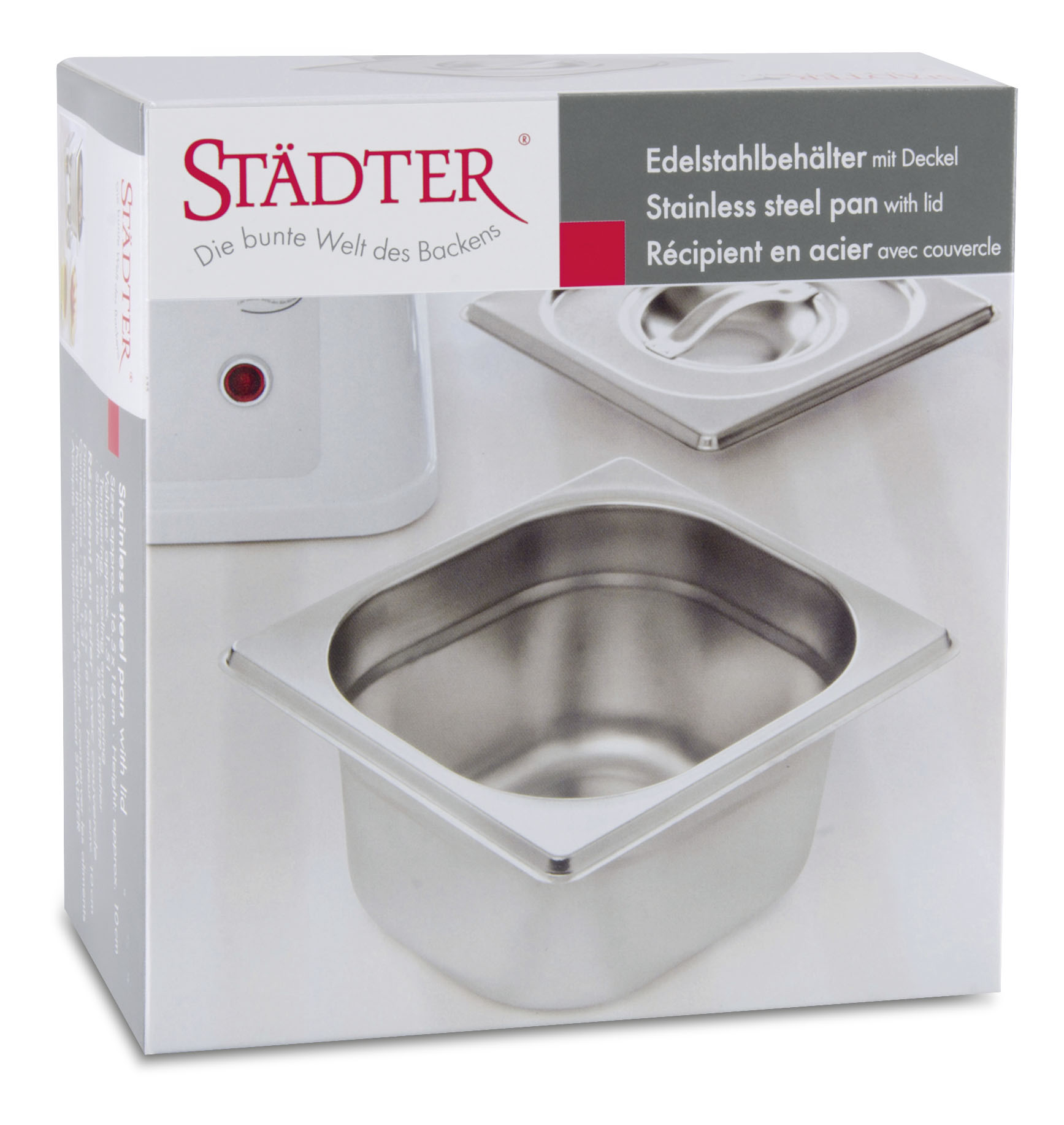 Edelstahlbehälter für Temperiergerät