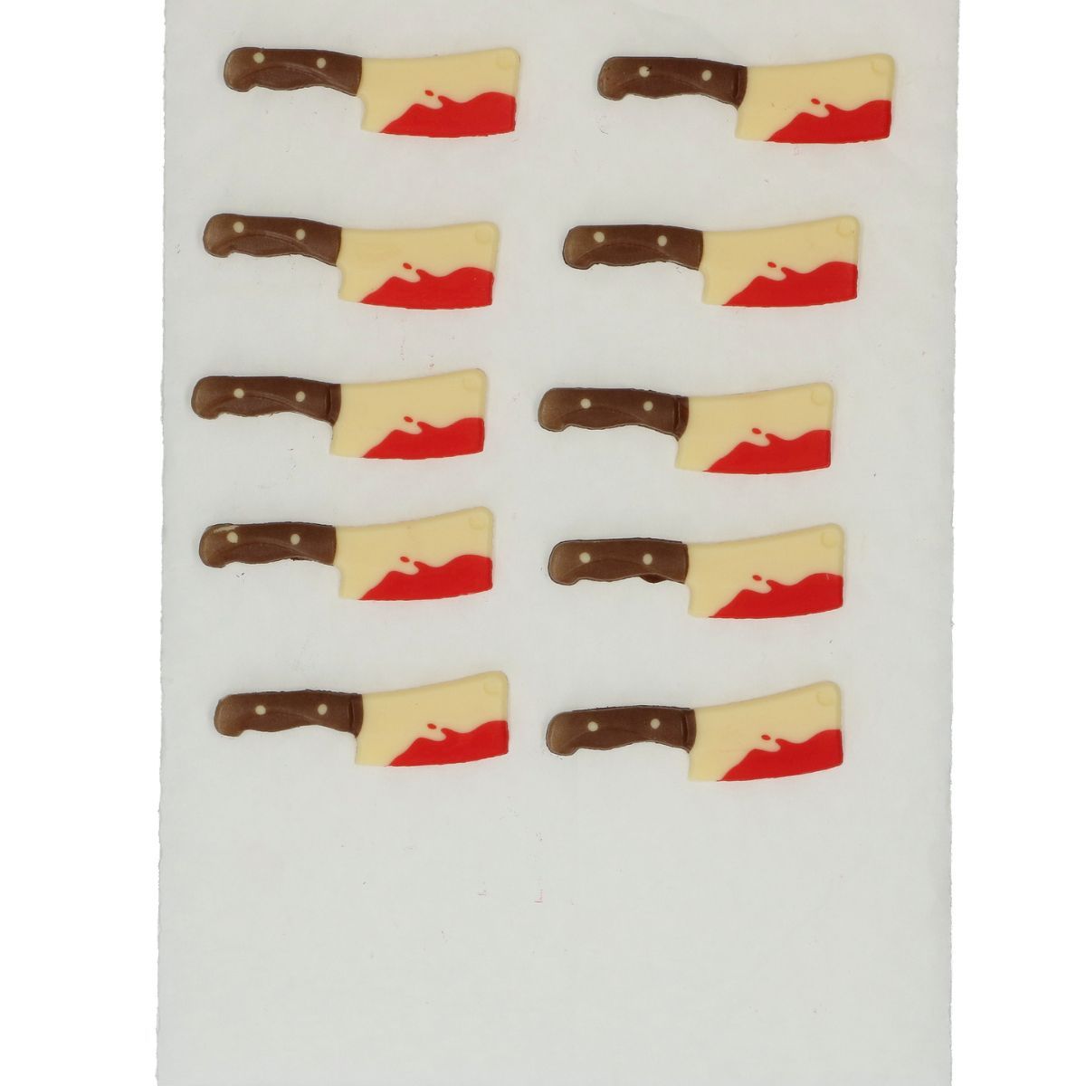 Schokoladendekoration Halloween Blutige Messer Set/10