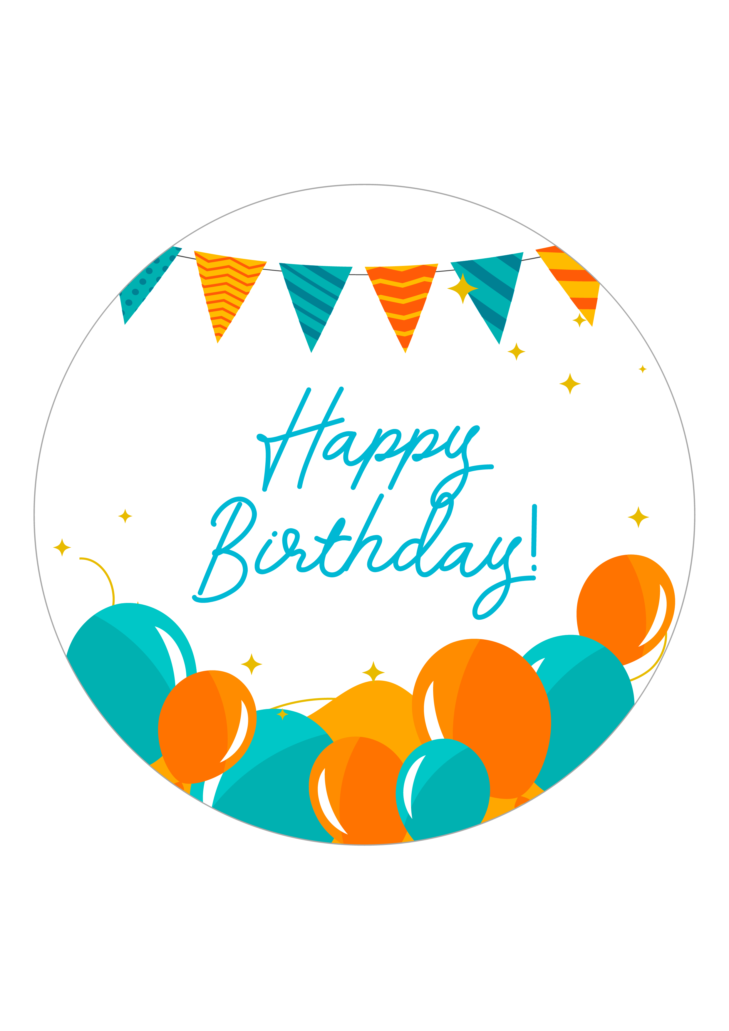 Tortenaufleger Happy Birthday