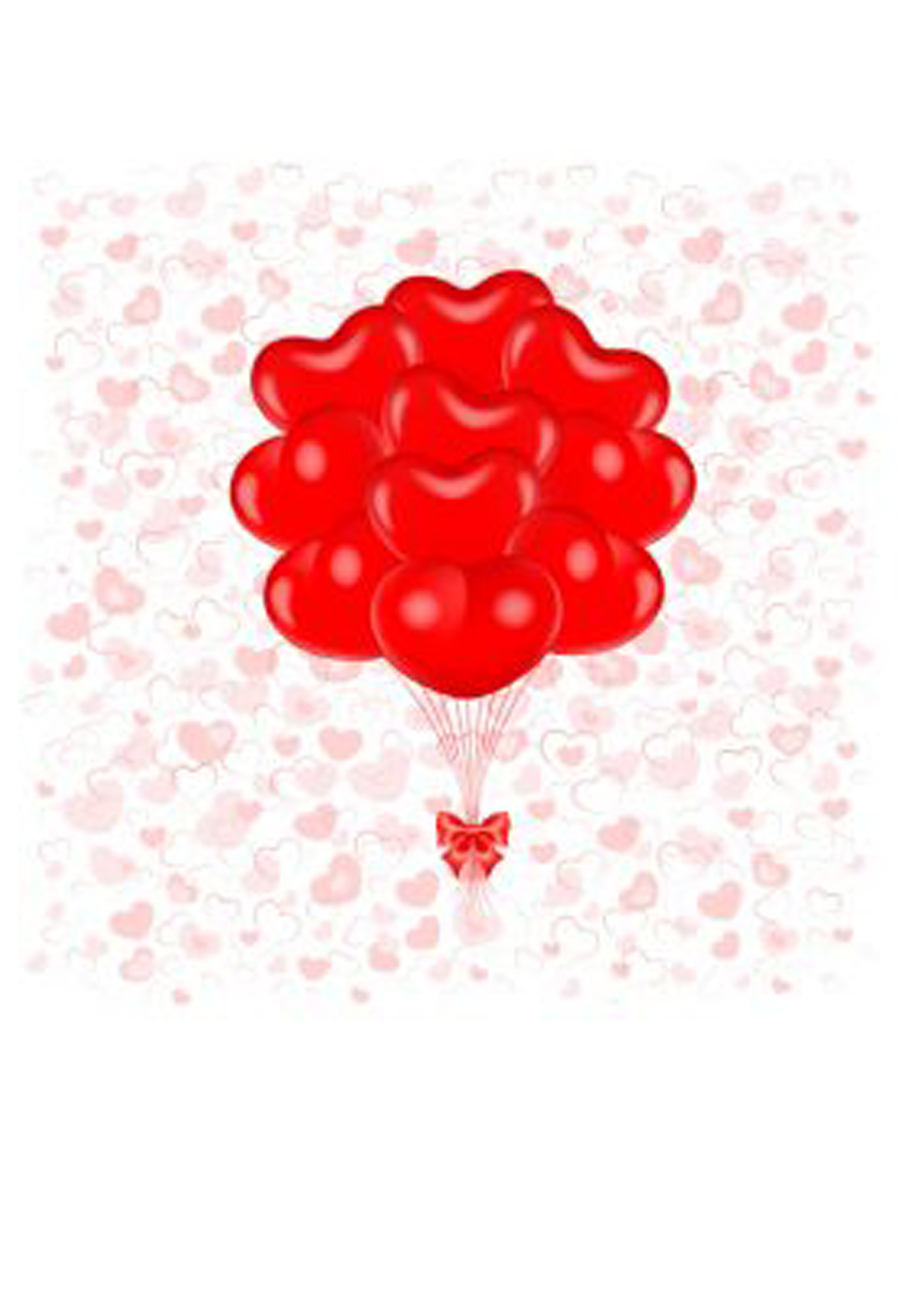 Fondant Kärtchen Herzballons