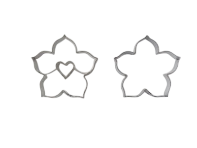 Linzer Ausstecher Lilie mit Herz 2-teilig