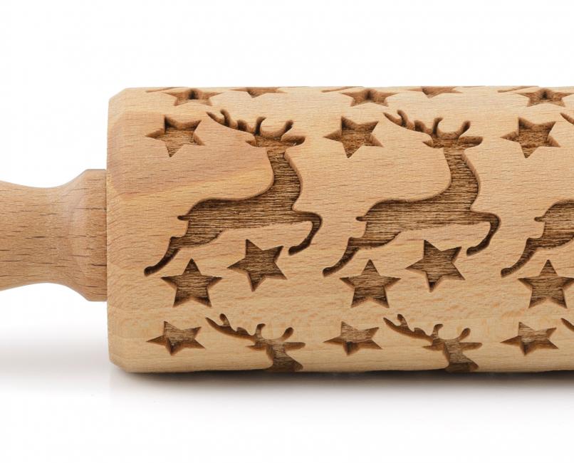 Teigrolle Rentier Sterne Motivroller junior