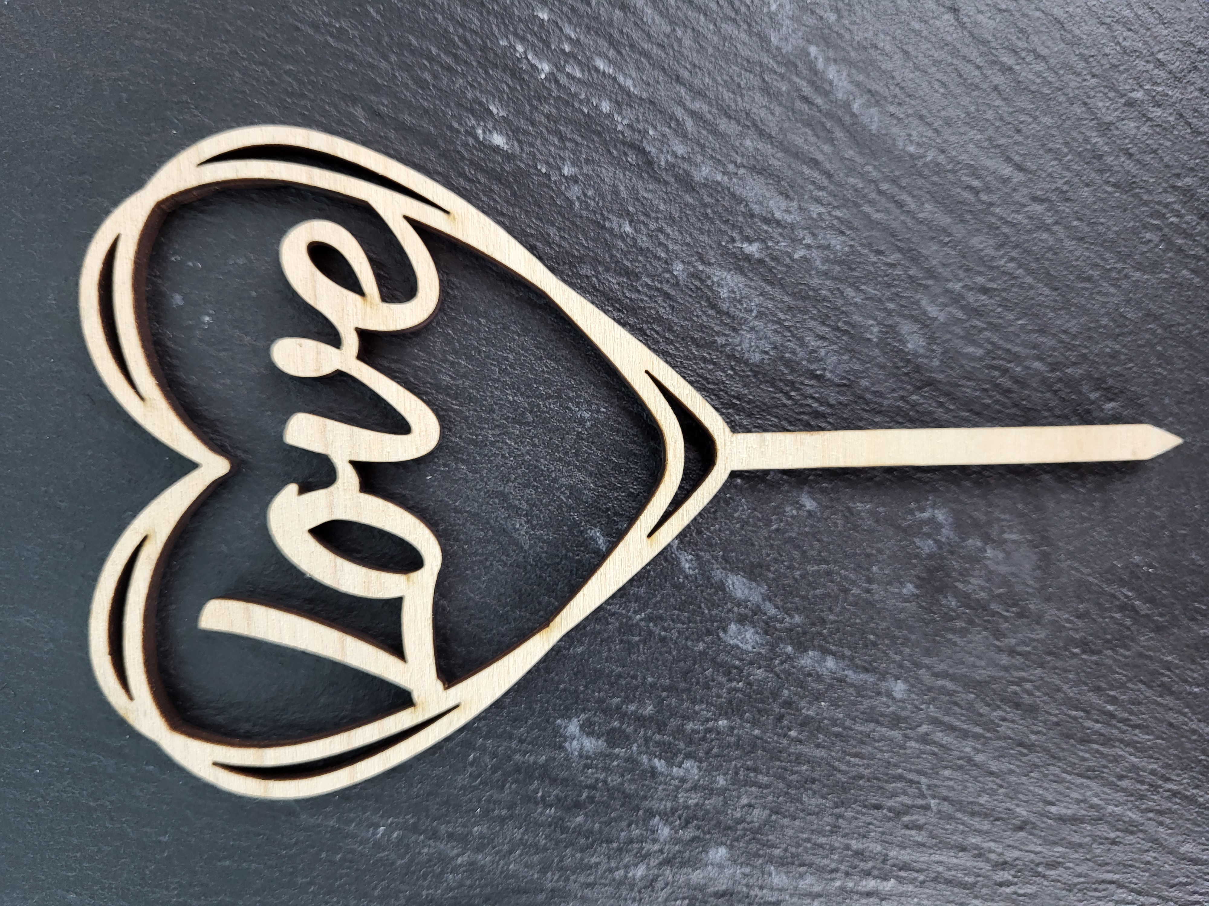 Cake Topper "Love" Holz