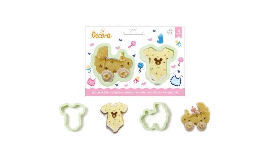 Ausstecher Babybody und Kinderwagen