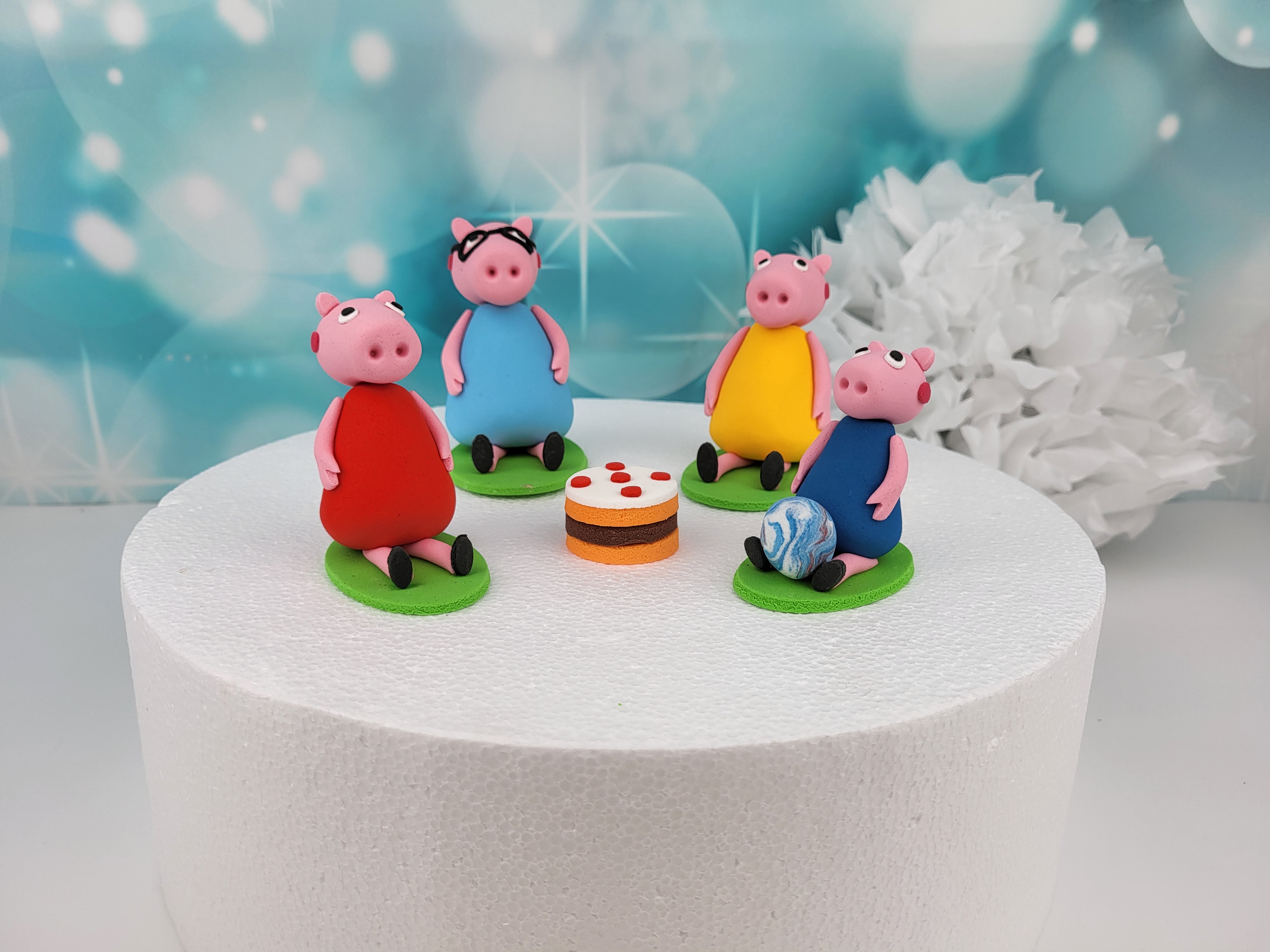 Tortenfiguren Peppa Wutz und Familie