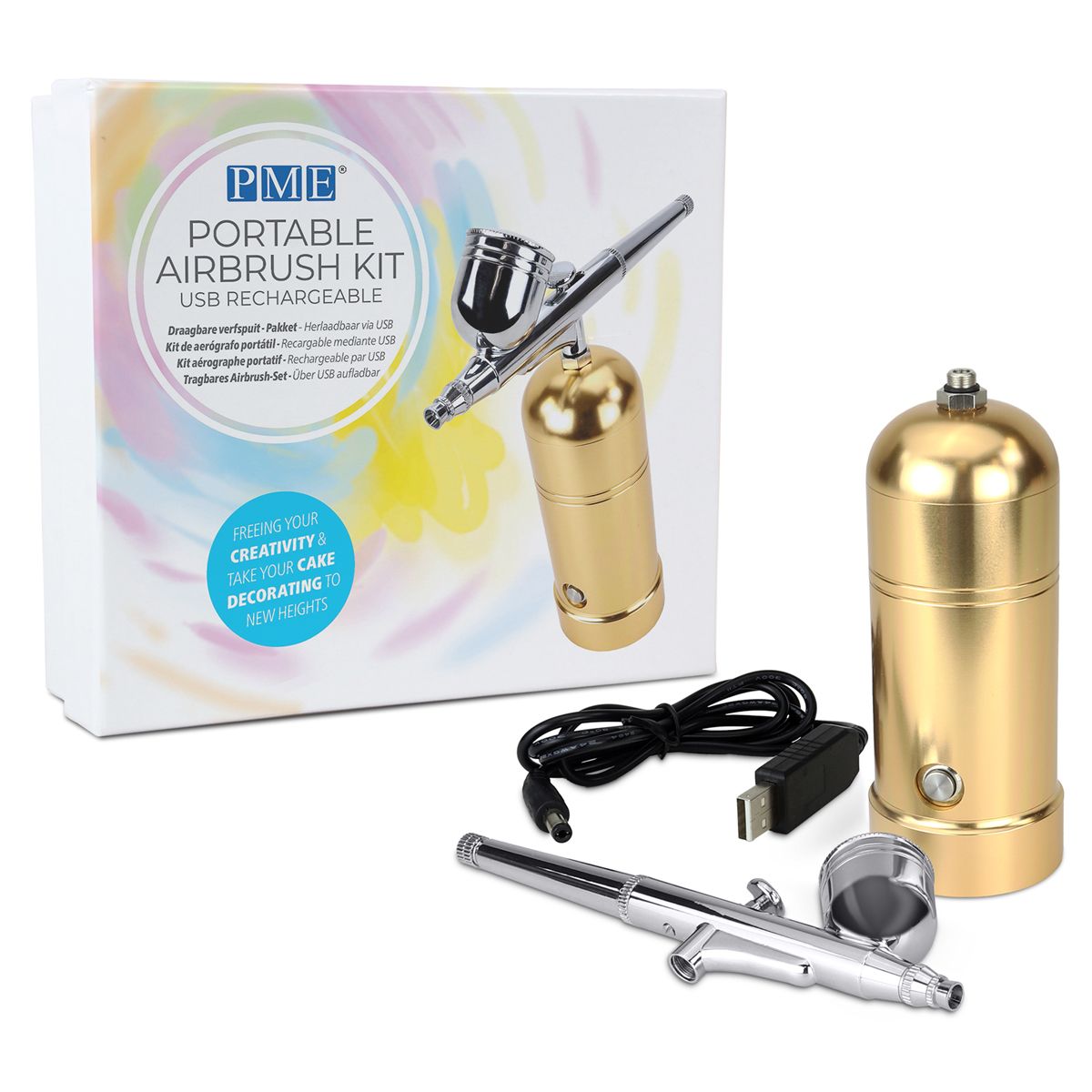 PME Tragsbares Airbrush Kit Gold
