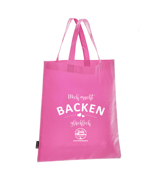 Einkaufstasche "Mich macht backen glücklich"