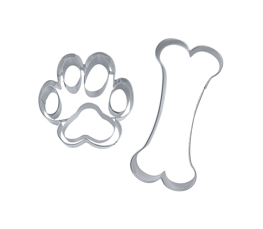 Ausstecher Set Pfote und Knochen 2-teilig