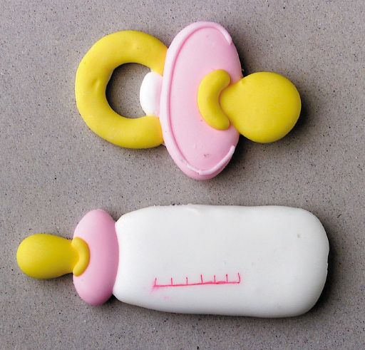 Zuckerset Schnuller u. Milchflasche rosa