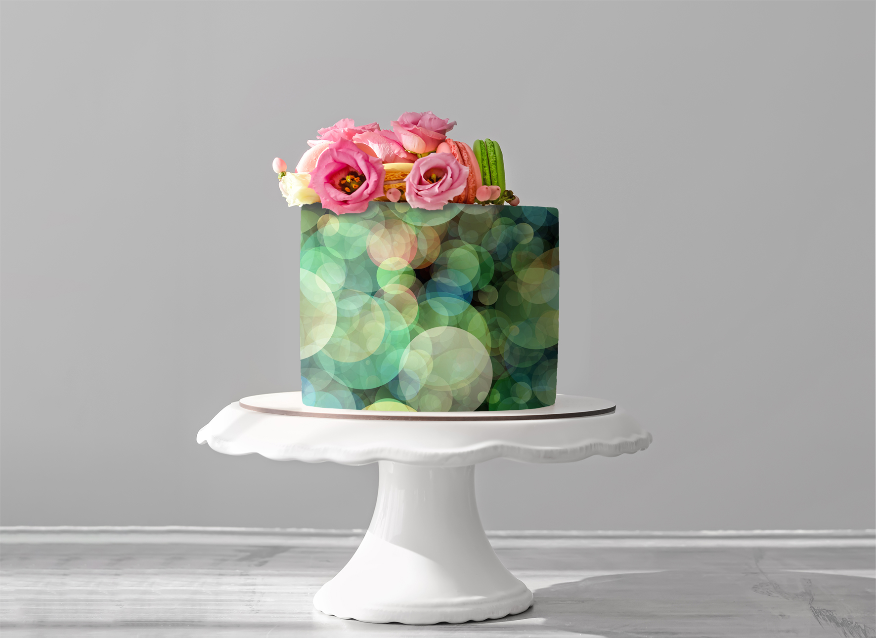 Deko Fondant grüne Kreise