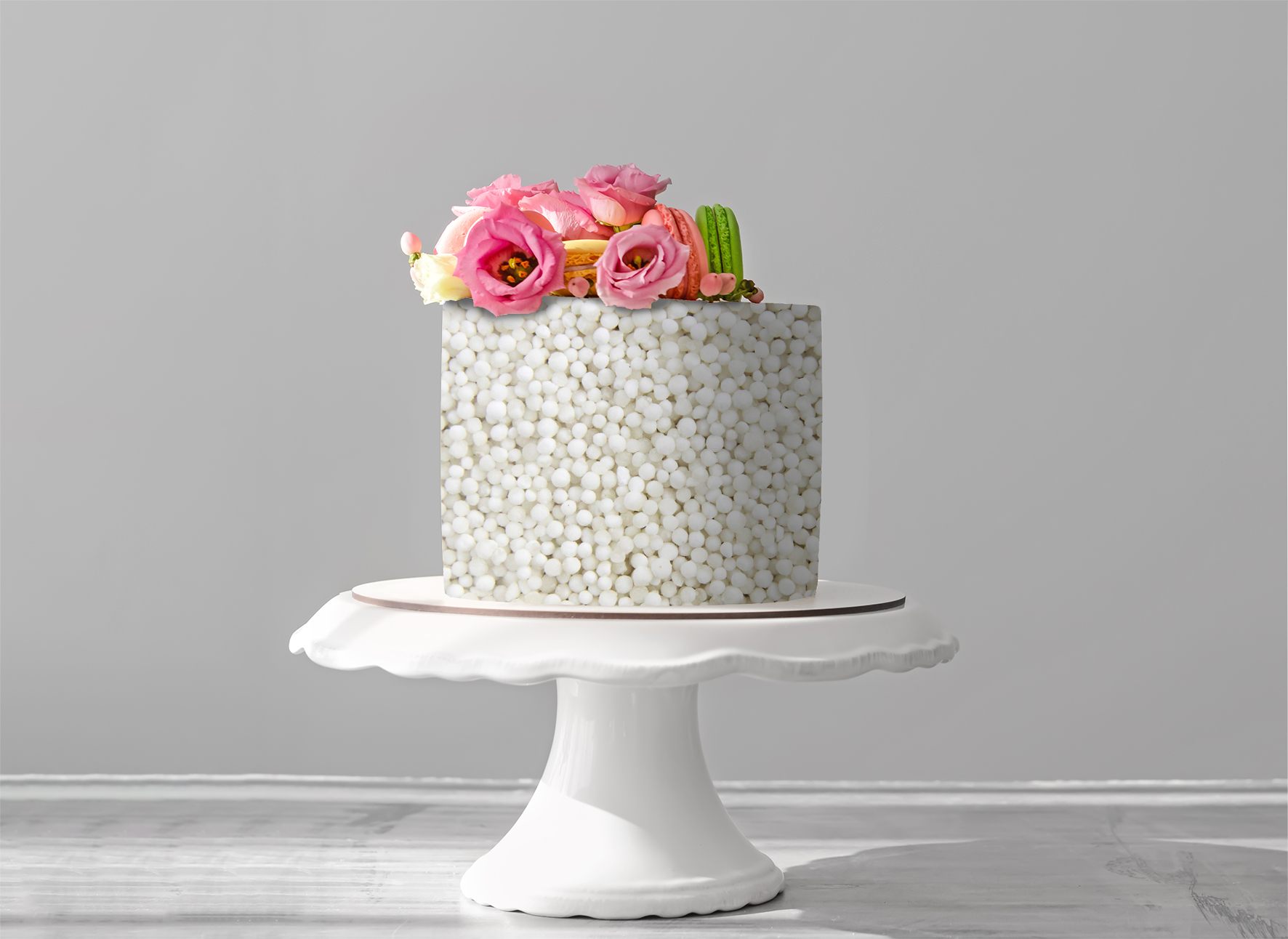 Deko Fondant weisse Kugeln