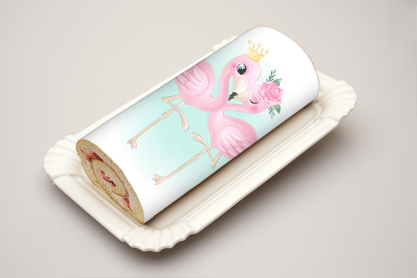 Rouladendekor Flamingo