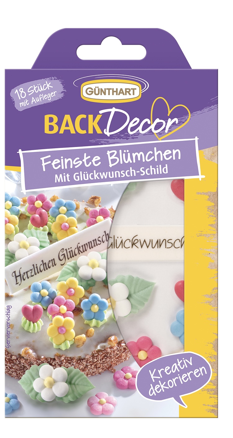 MHD 5/24 Zuckeraufleger  Blumen mit Herzlichen Glückwunsch