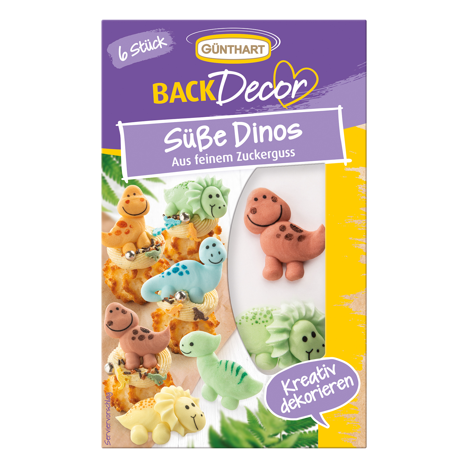 Zuckerdekor Set Dinosaurier | 6 Teile
