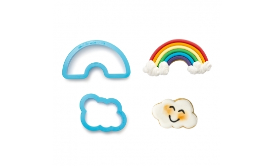 Ausstecher Set Wolke und Regenbogen