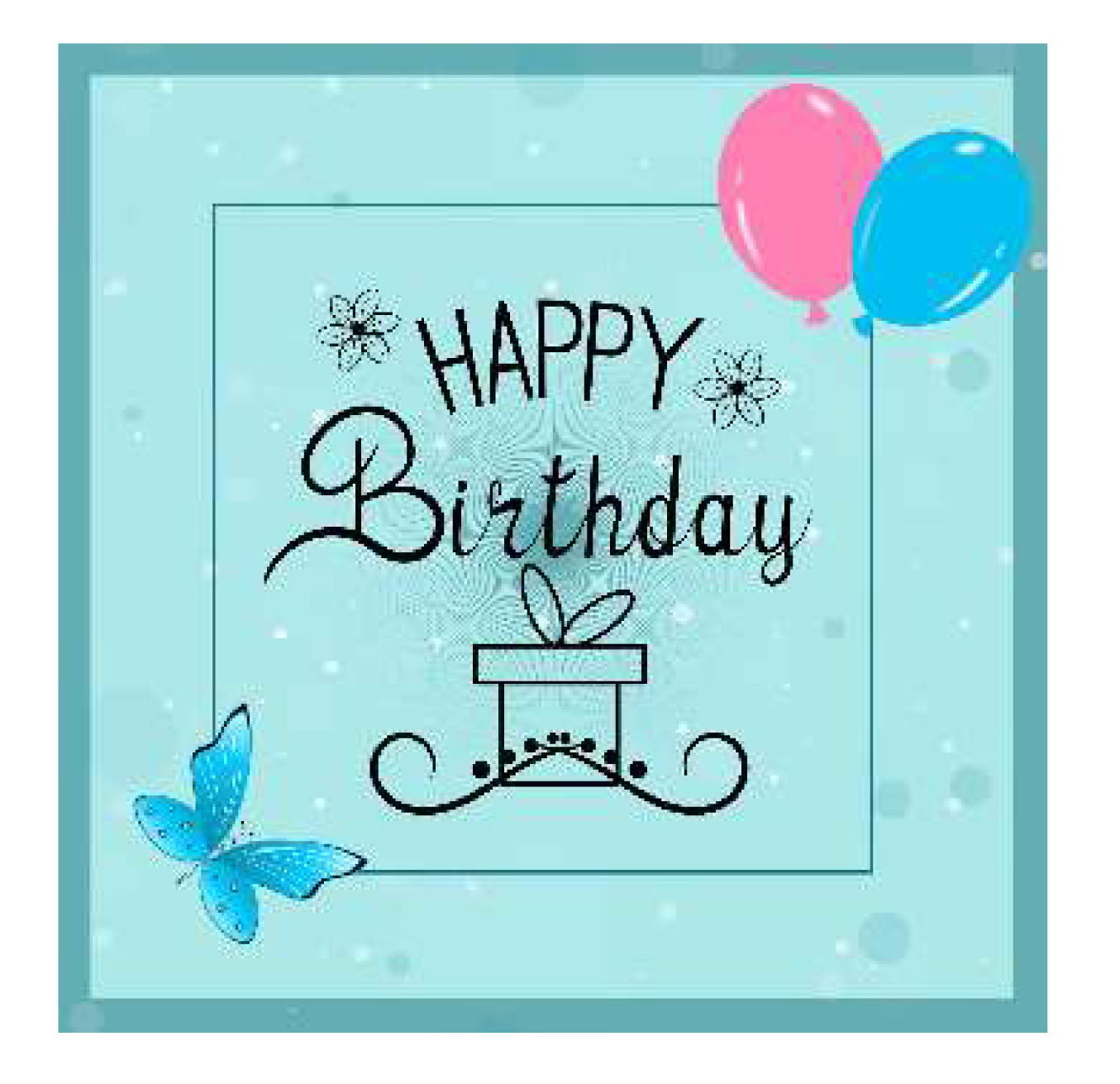 Petit Four / Punschkrapfen Aufleger Geburtstag