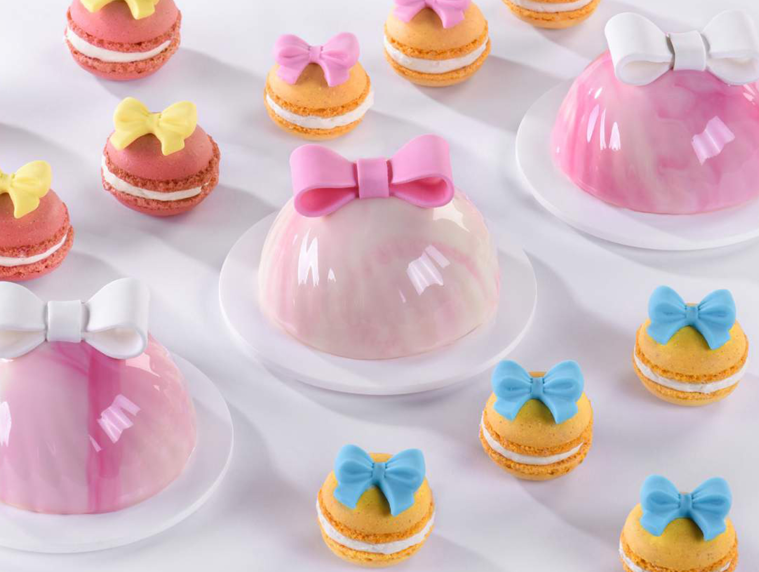 Schleife aus Zucker blau 5er Set