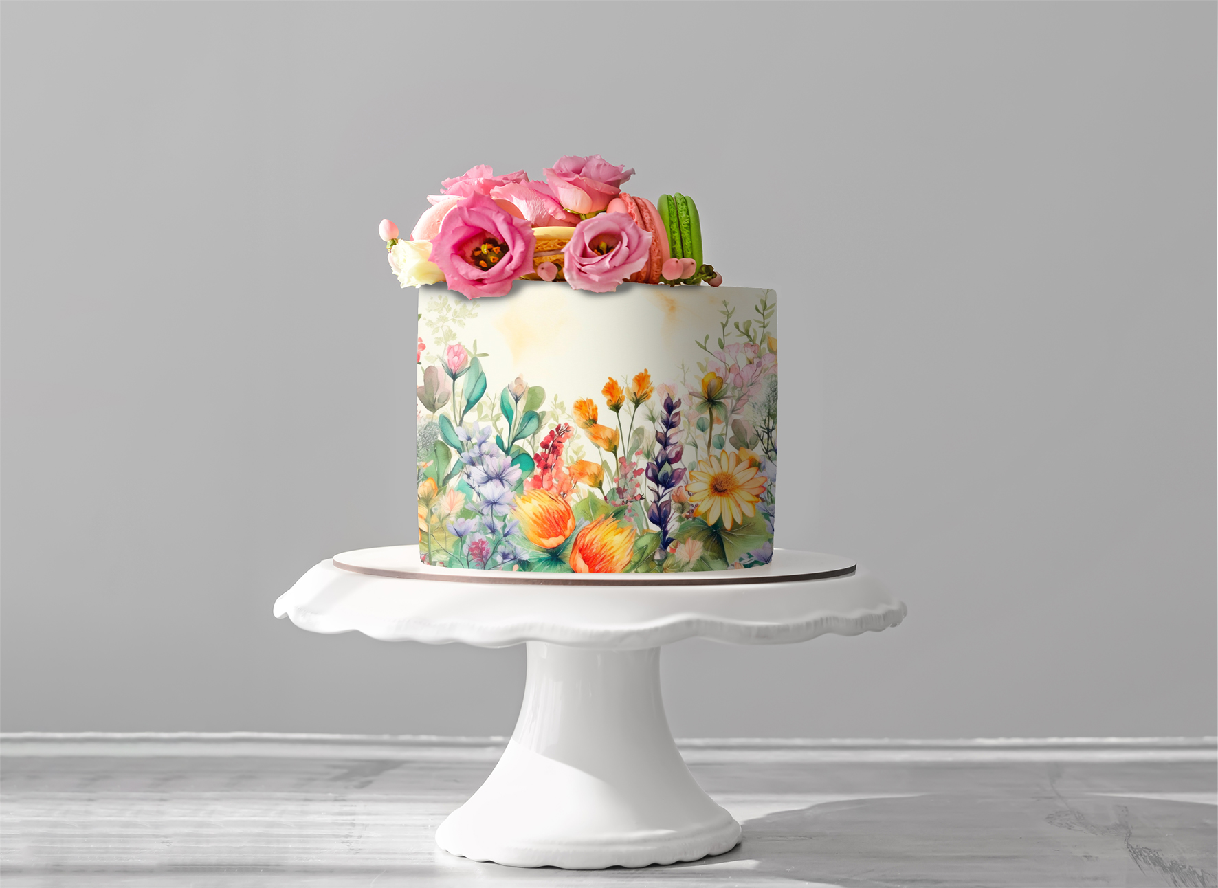 Deko Fondant  Blumenwiese