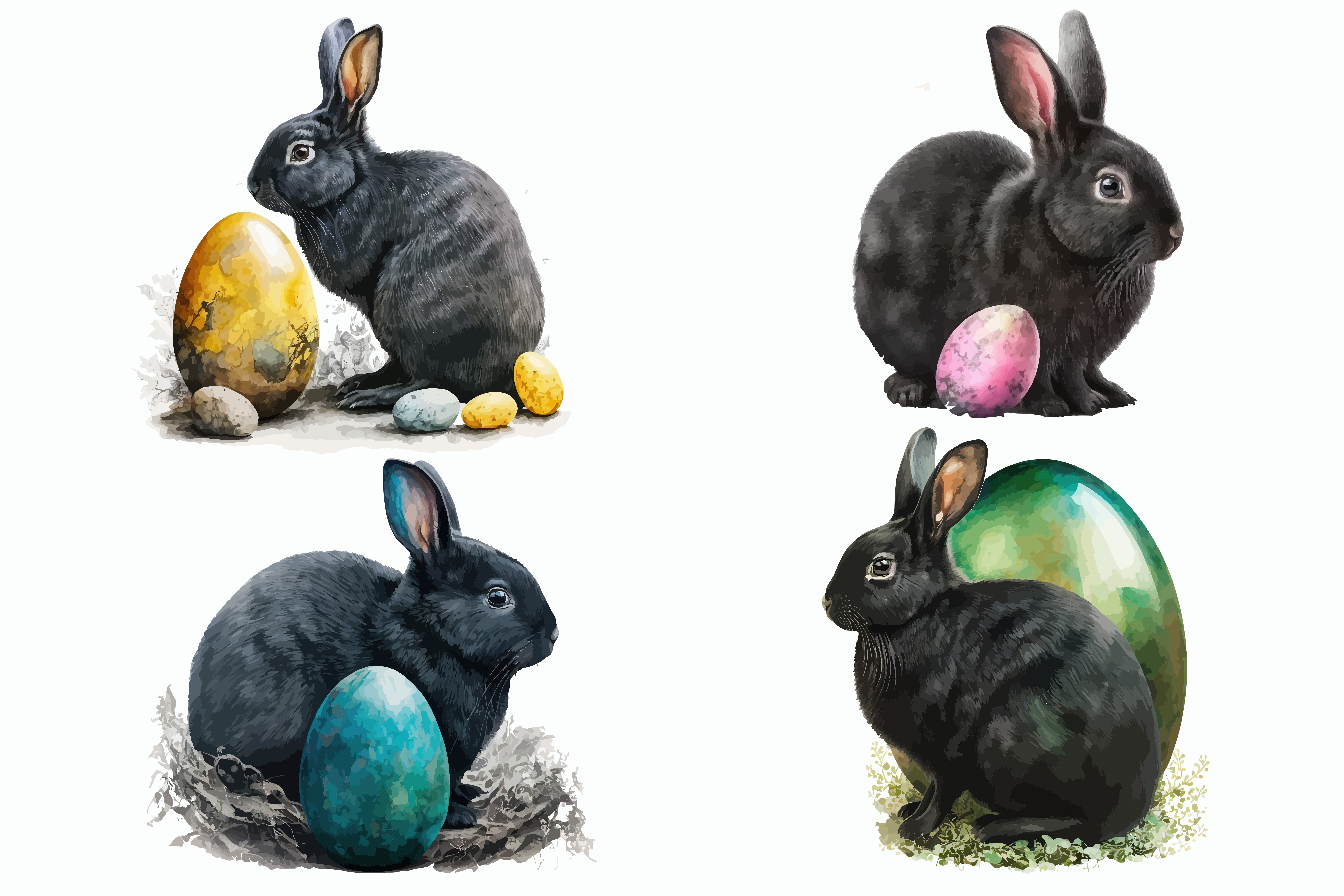 Fondantaufleger Hasen 4er Set