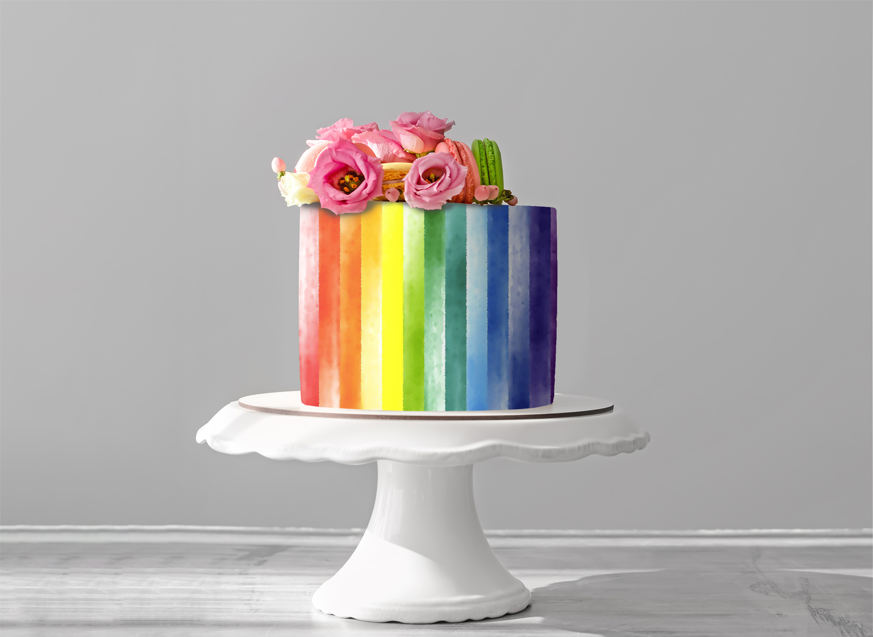 Deko Fondant Regenbogenfarben