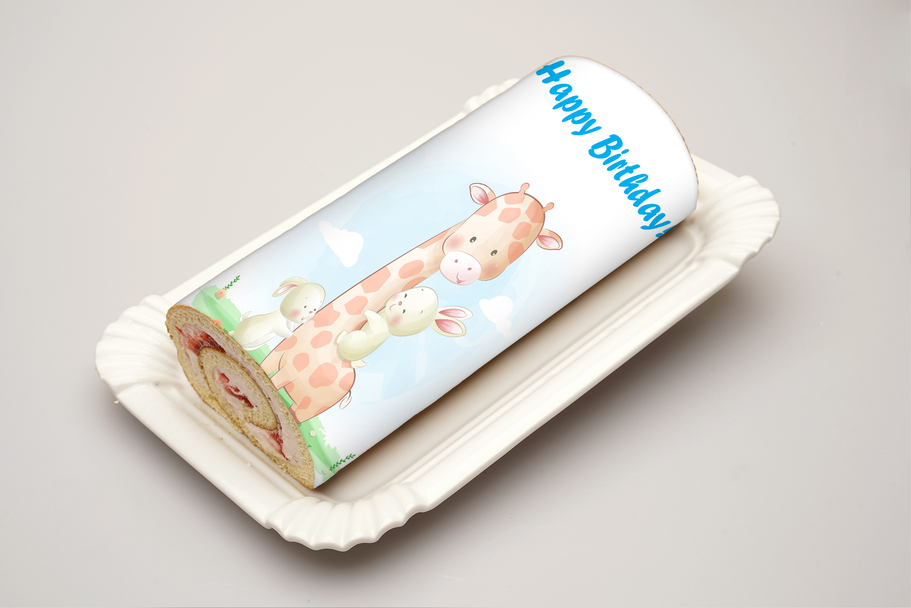 Rouladendekor Geburtstag Giraffe